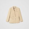 TWINSET Giacca Blazer In Saia Di Lino Beige Online