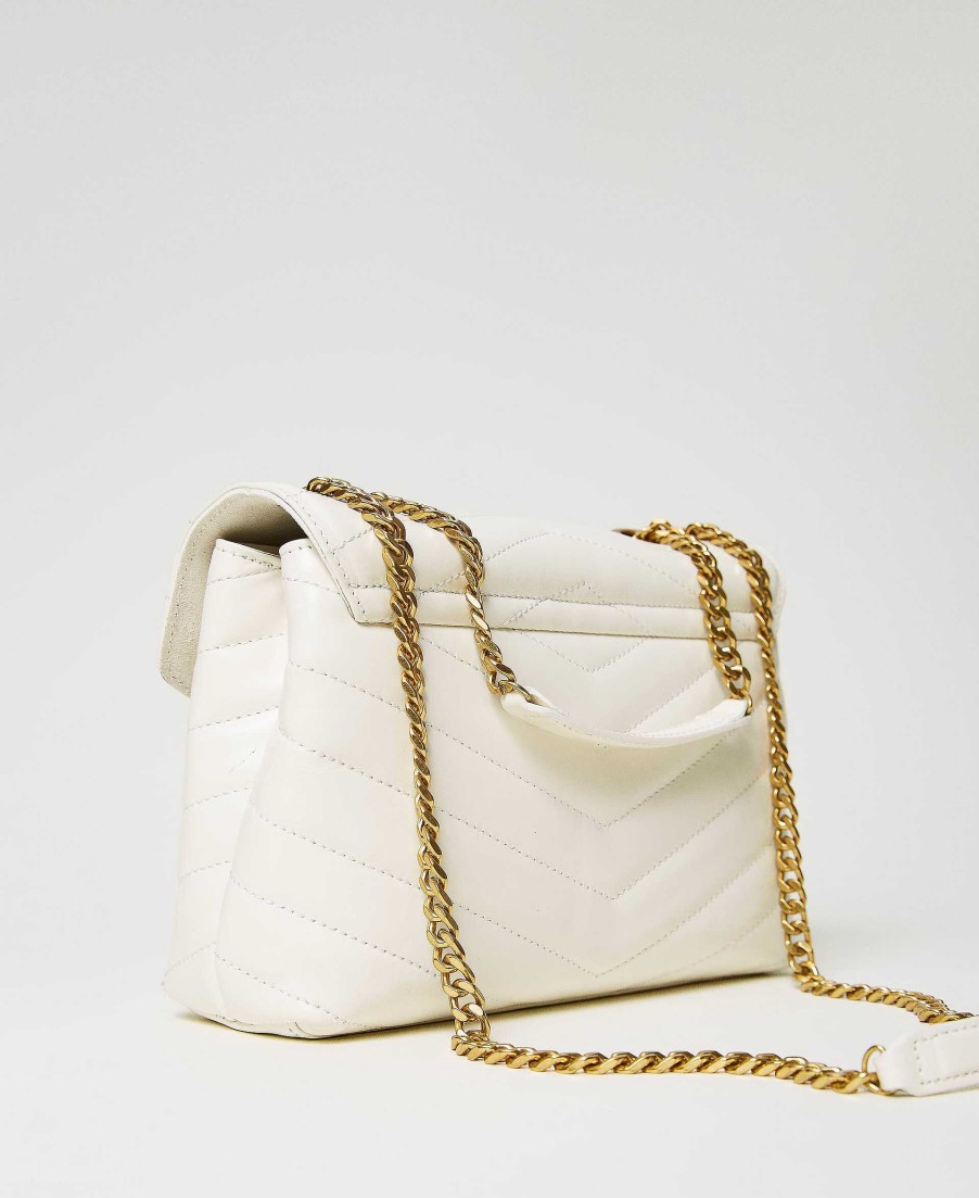 TWINSET Borsa A Tracolla 'Dreamy' In Pelle Bianco New