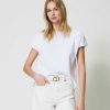 TWINSET T-Shirt Con Patch Floreali Bianco Best