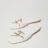 TWINSET Sandali Slide In Pelle Con Oval T Bianco Hot