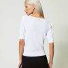 TWINSET Maglia Con Fiocchi Bianco Hot