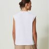 TWINSET T-Shirt Con Macram E Frange Bianco Clearance