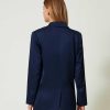 TWINSET Giacca Blazer In Raso Blu Online