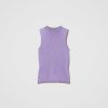 TWINSET Top In Maglia Seamless In Seta Viola New