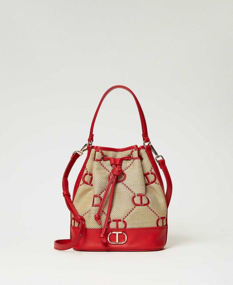 TWINSET Borsa Secchiello 'Palermo' Con Ricamo Oval T Rosso Online