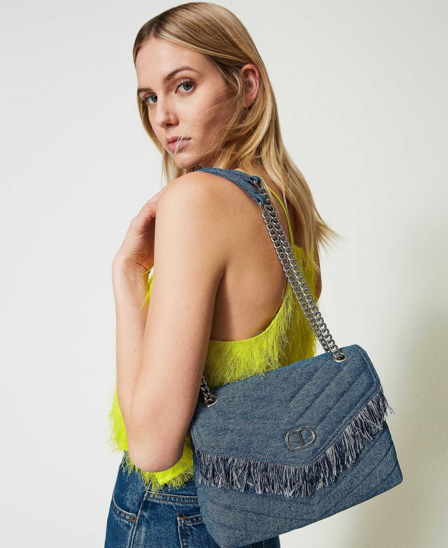 TWINSET Borsa A Tracolla 'Dreamy' In Jeans Blu Hot