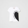 TWINSET T-Shirt Con Stampa A Cuore Bianco Clearance