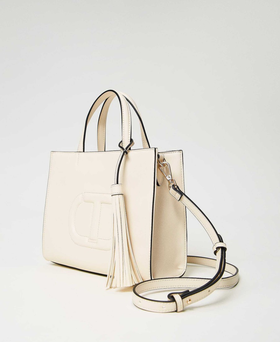 TWINSET Borsa A Tracolla Con Oval T E Nappa Beige Best