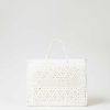 TWINSET Borsa Shopper 'Boh Mien' Crochet Bianco New