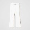 TWINSET Pantaloni Flare Con Fibbia Oval T Bianco New