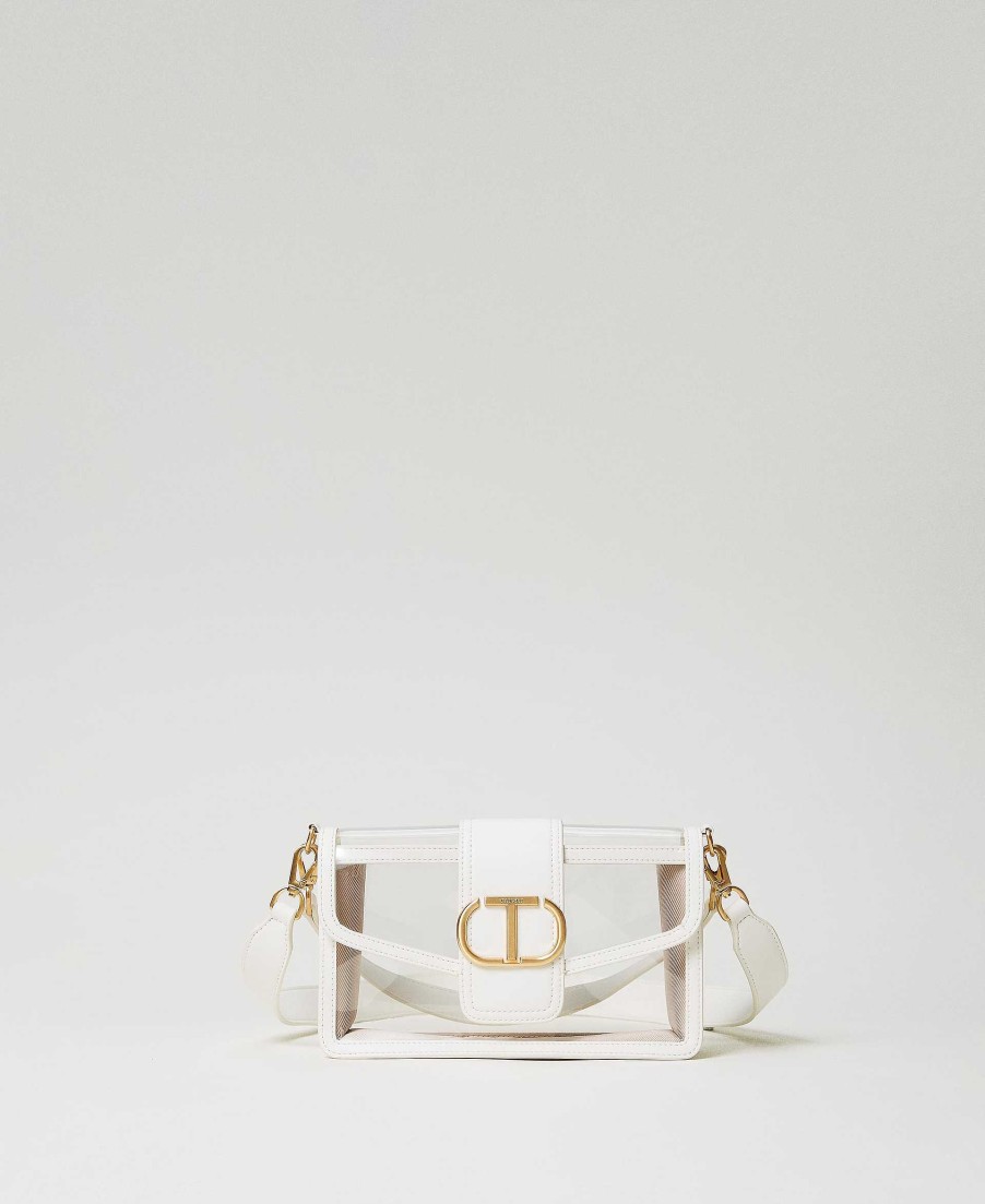 TWINSET Borsa A Tracolla 'Amie' In Pvc Bianco Best