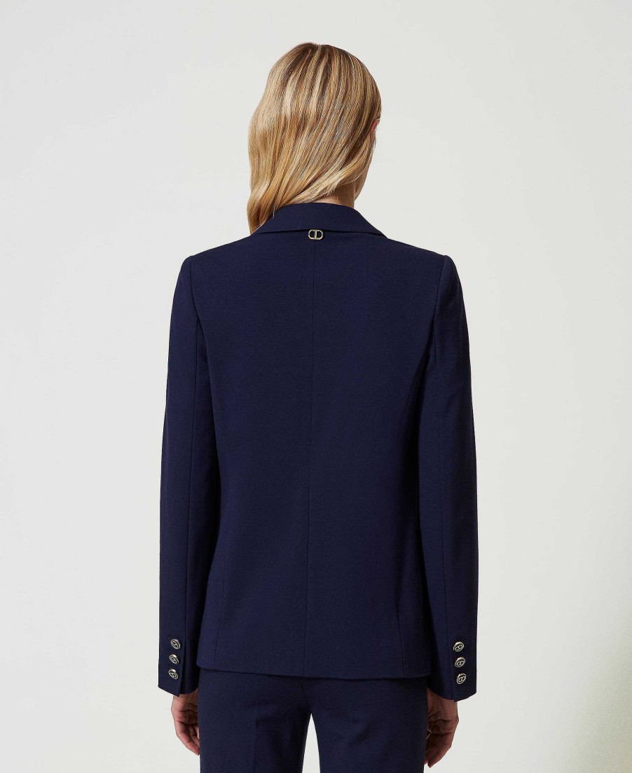 TWINSET Giacca Blazer Con Bottoni Oval T Blu Online