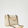 TWINSET Borsa A Tracolla 'Dreamy' In Rafia Jacquard Beige New