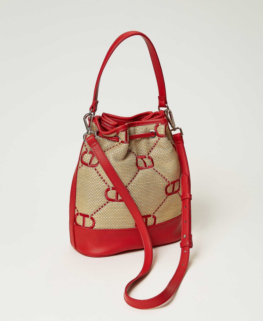 TWINSET Borsa Secchiello 'Palermo' Con Ricamo Oval T Rosso Online