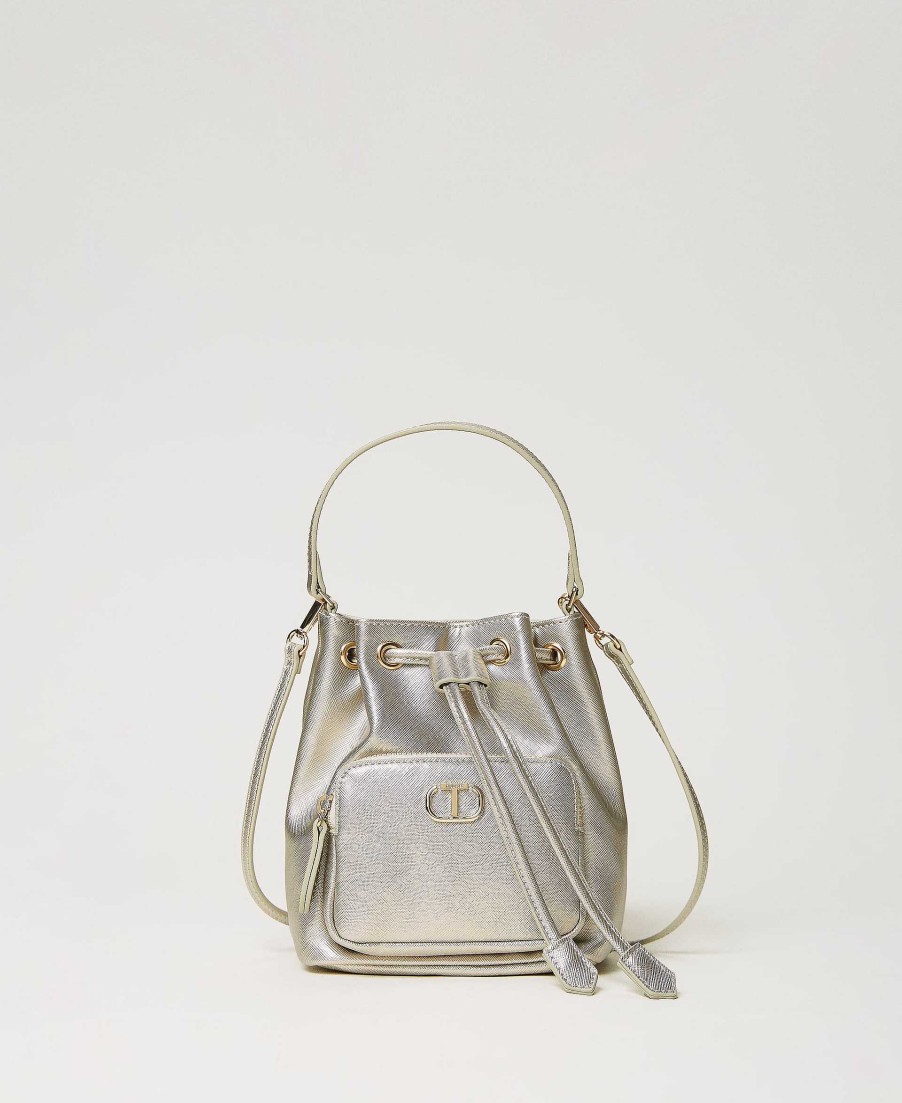 TWINSET Mini Borsa A Secchiello Con Oval T Grigio Online