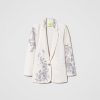 TWINSET Giacca Blazer Myfo In Misto Lino Stampato Viola Best