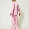 TWINSET Pantaloni A Palazzo In Raso Rosa Best