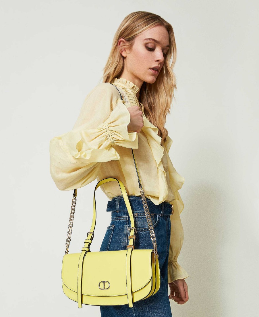 TWINSET Borsa A Tracolla Con Patta E Oval T Giallo Hot