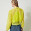 TWINSET Giacca A Bomber In Organza E Pizzo Giallo Wholesale