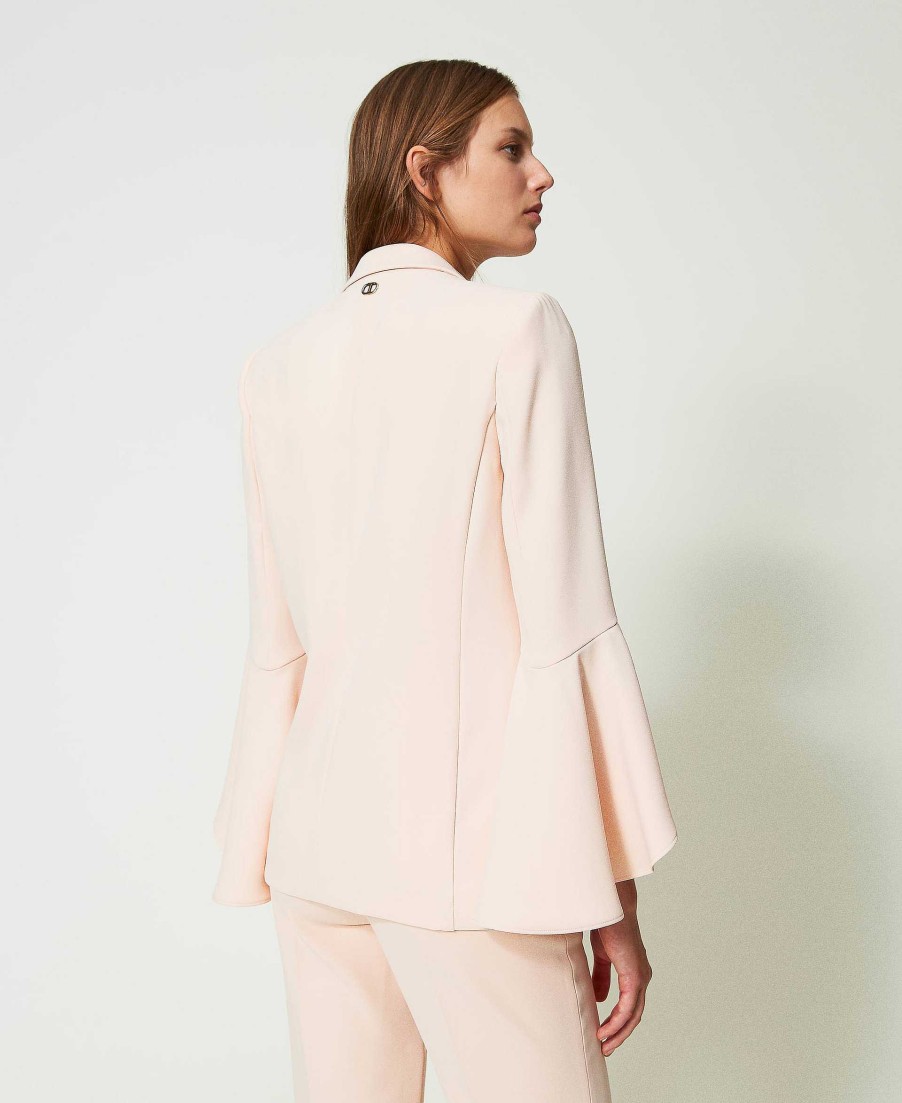 TWINSET Giacca Blazer In Cr Pe Cady Rosa Wholesale