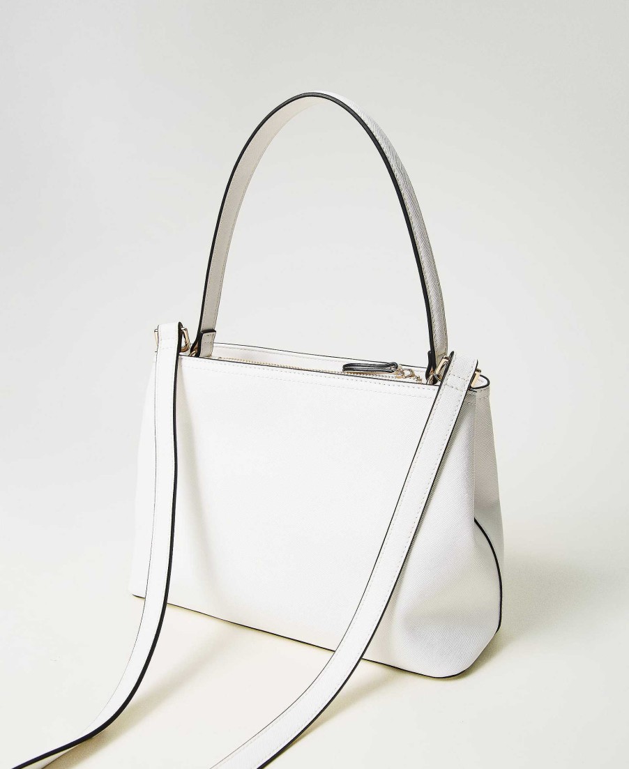 TWINSET Borsa Top Handle Con Oval T Bianco Wholesale