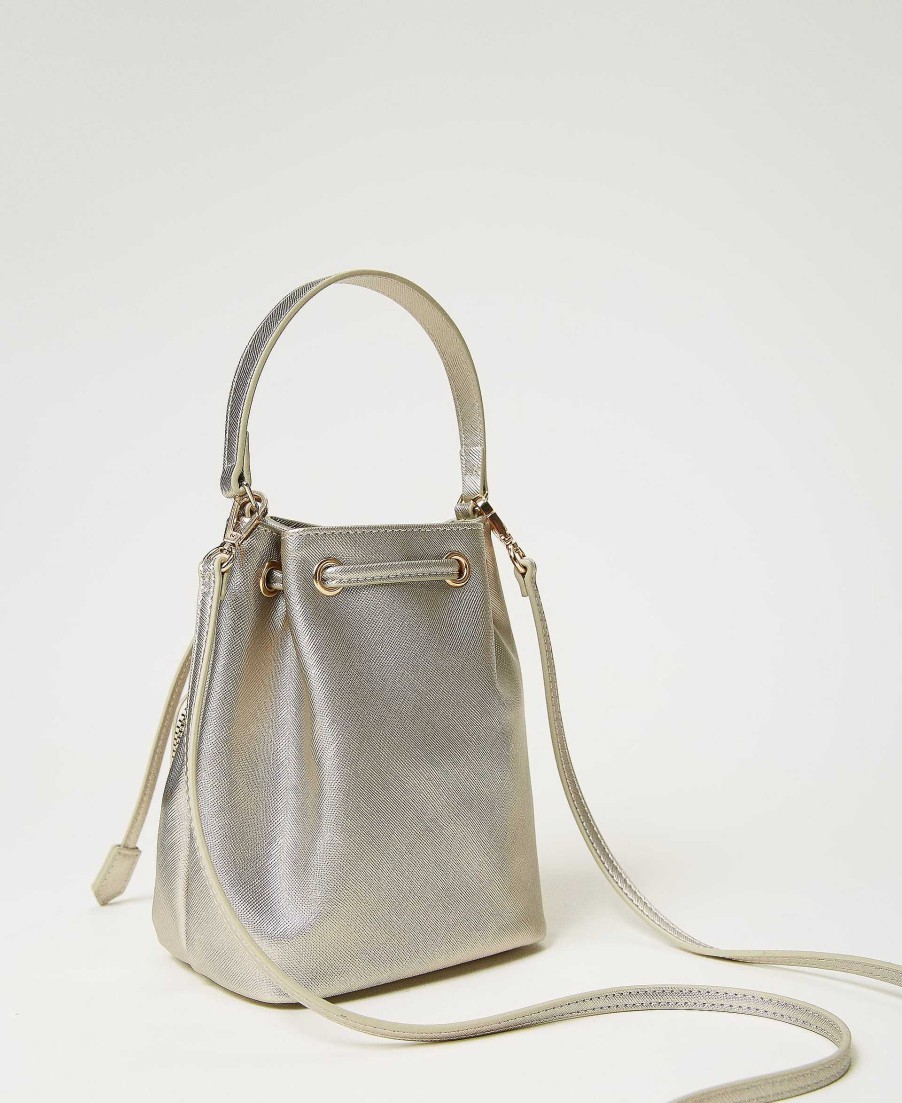 TWINSET Mini Borsa A Secchiello Con Oval T Grigio Online