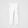 TWINSET Pantaloni In Cotone Organico Con Ricamo Bianco Wholesale