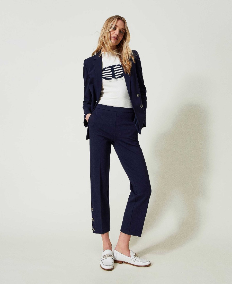 TWINSET Giacca Blazer Con Bottoni Oval T Blu Online