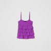 TWINSET Top In Cr Pe Fil Coup Con Balze Viola Clearance