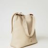 TWINSET Borsa Hobo 'New York' In Pelle Beige Wholesale