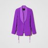 TWINSET Giacca Blazer Con Coulisse Viola New