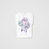 TWINSET T-Shirt Over Myfo Con Stampa A Fiori Bianco Clearance