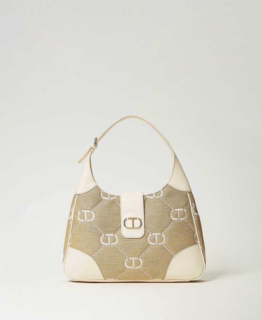 TWINSET Borsa Hobo 'Palermo' Con Ricamo Oval T Bianco Hot