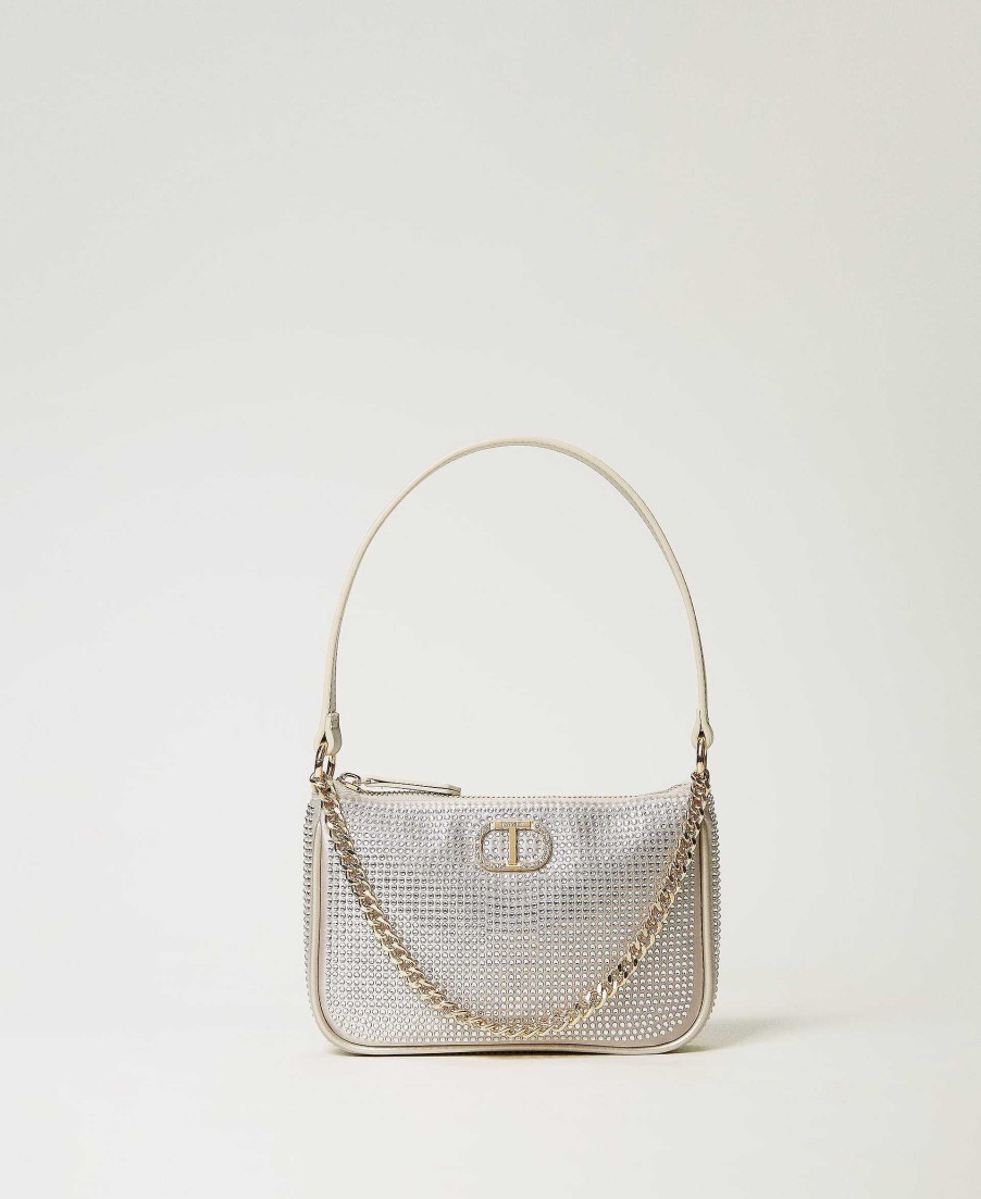 TWINSET Borsa A Tracolla 'Petite' Party Con Oval T Grigio Best