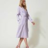 TWINSET Trench In Raso Con Cintura Viola Hot