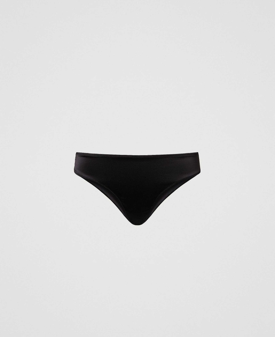 TWINSET Slip Brasiliana In Raso Nero New