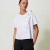 TWINSET T-Shirt Regular Con Volant Bianco Online