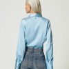 TWINSET Camicia In Satin Con Strass Azzurro Online