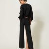 TWINSET Pantaloni In Cr Pe De Chine Con Poliestere Riciclato Marrone Hot