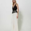 TWINSET Tuta Wide Leg Con Pizzo Chantilly Nero New