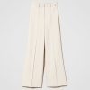 TWINSET Pantaloni A Palazzo Con Nervatura Beige New