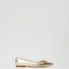 TWINSET Ballerine In Pelle Laminata Con Oval T Oro Online